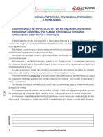 Resumo - 131580 Fernando Moura - 110790360 Interpretacao de Textos Aula 25 Semantica Sinonimia Antonimia Polissemia Paronimia e Homonimia PDF