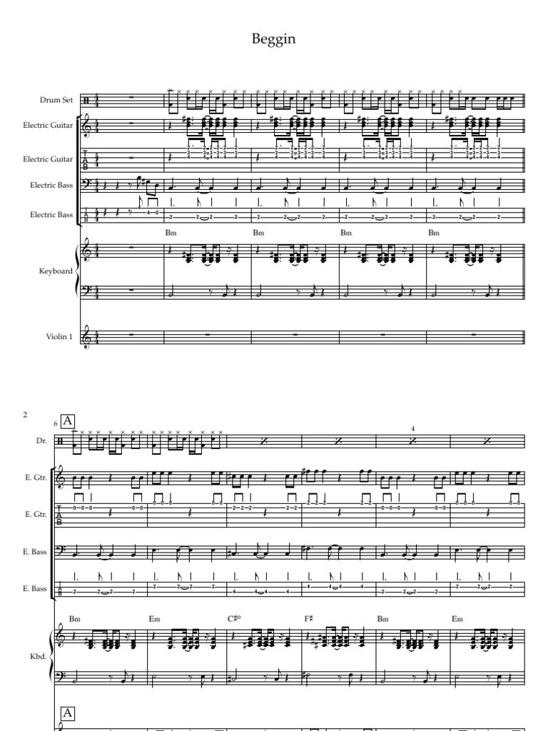 Beggin - Full Score | PDF
