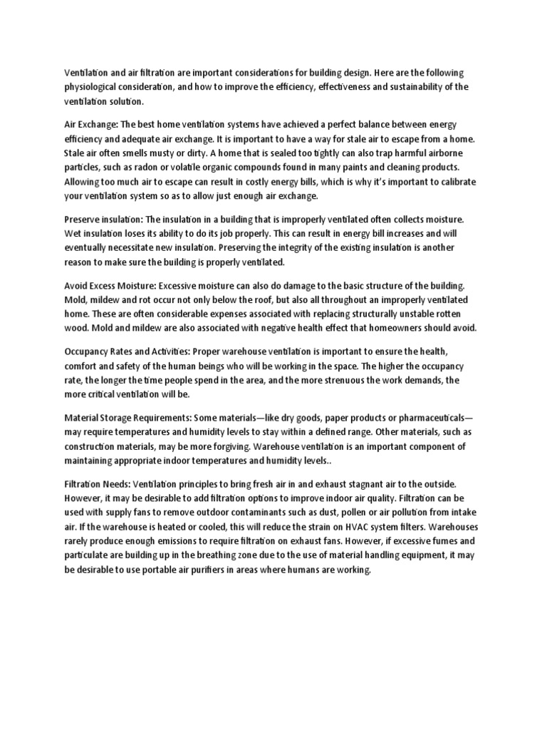 Dilution Ventilation PDF Ventilation (Architecture) Duct (Flow)