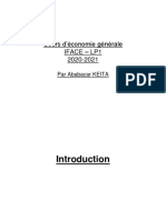 IFACE LP 1 Cours D'economie Générale 2020 2021 PDF