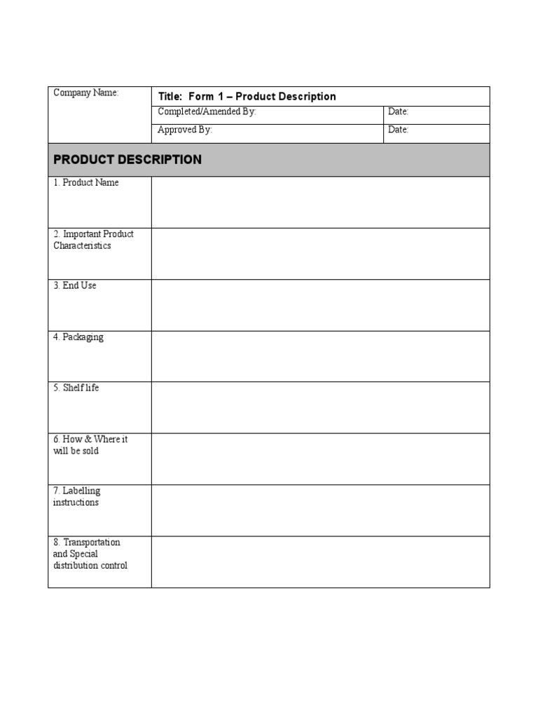 HACCP Documentation Forms Overview | PDF | Business