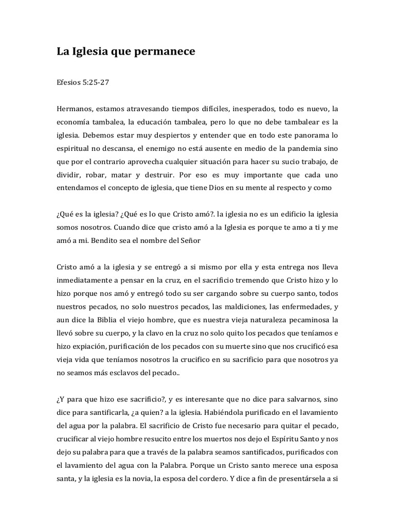 La Iglesia Gloriosa en Tiempos Difíciles | PDF | Cristo (título) | La ...