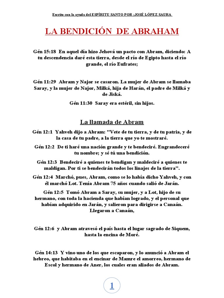 La bendición de Abraham y el llamado de Dios | PDF | Ismael | Jacob