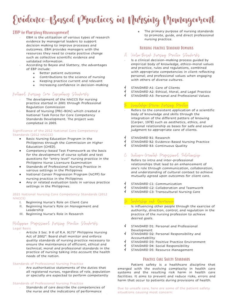 Evidence Based Practice In Nursing Pdf Patient Safety Nursing