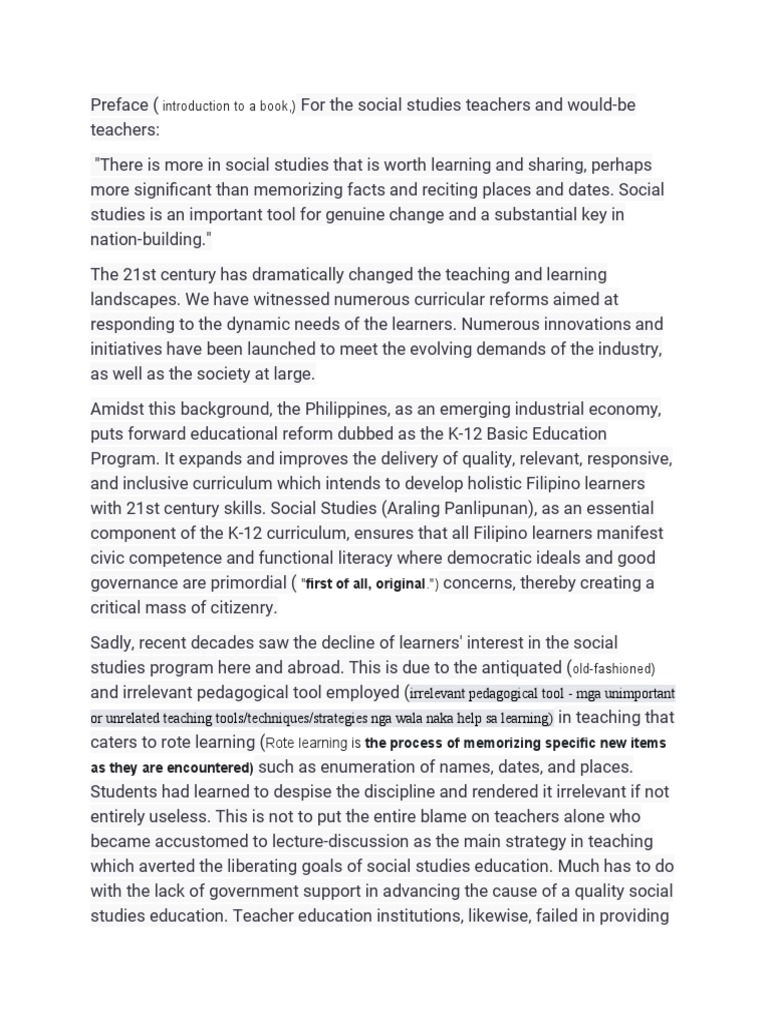 Social Studies Education in the K-12 Era | PDF | Learning | Curriculum