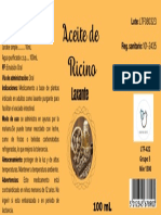 Aceite de Ricino: Laxante