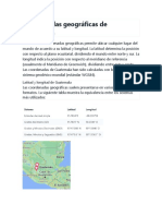 Coordenadas Geográficas de Guatemala