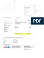 Tax Invoice: Customer Information Payment Breakup