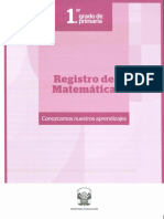 Registro de Matemática 1er Grado Primaria