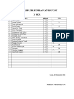 Daftar Hadir Pembagian Raport