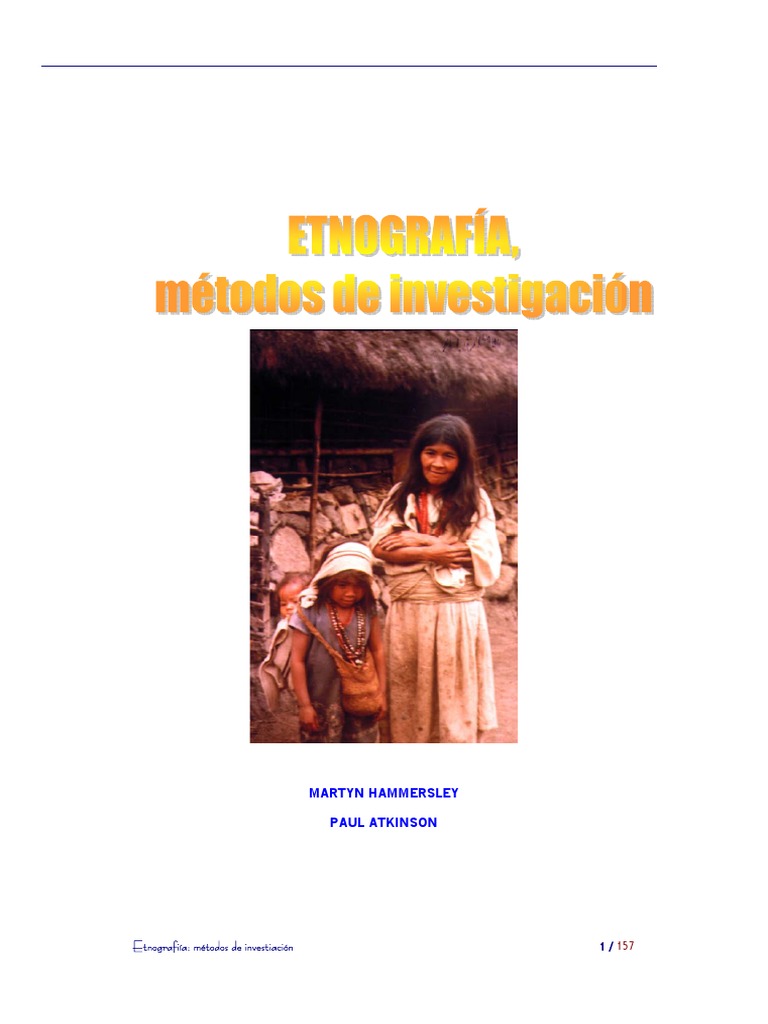 Hammersley y Atkinson El Diseño de La Investigación | PDF | Teoría ...