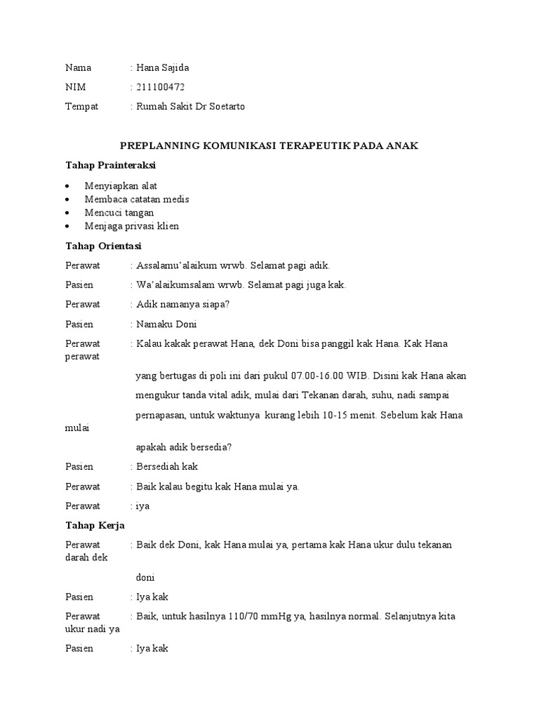 Preplanning hana sajida pdf