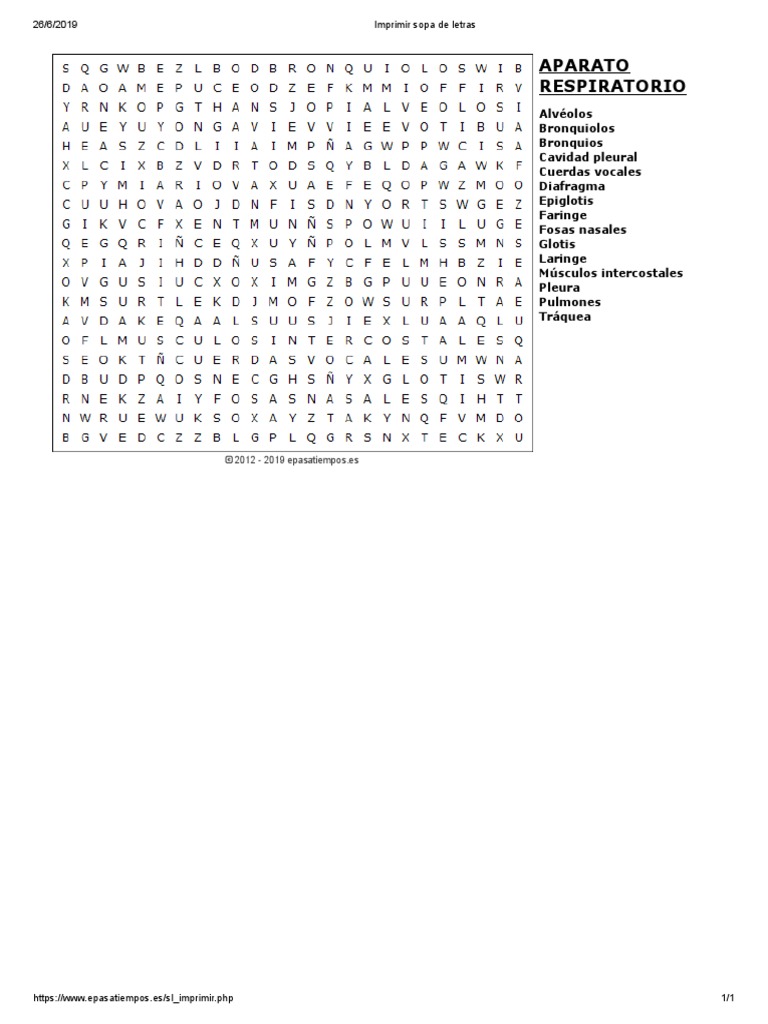 Imprimir sopa de letras | PDF