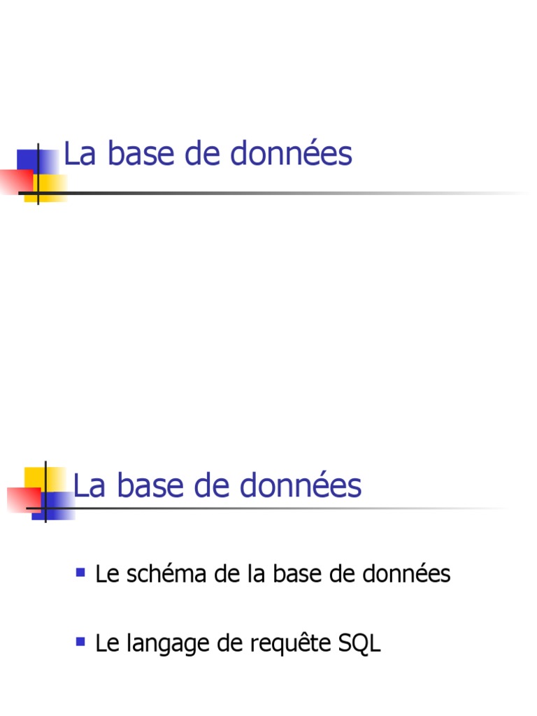 Cours Base De Données Pdf : Bases de Données Avancées – GGZDBG