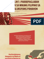 ARALIN 1 Pakikipaglaban para Sa Wikang Filipino Sa Kasalukuyang Panahon