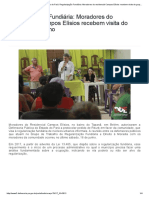 Defensoria Pública Do Estado Do Pará - Regularização Fundiária - Moradores Do Residencial Campos Elísios Recebem Visita Do Grupo de Trabalho