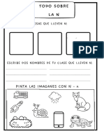 Ficha Lectoescritura Letra M Blanco Negro PDF