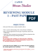 Caribbean Studies - Lesson 9 - Past Paper PDF