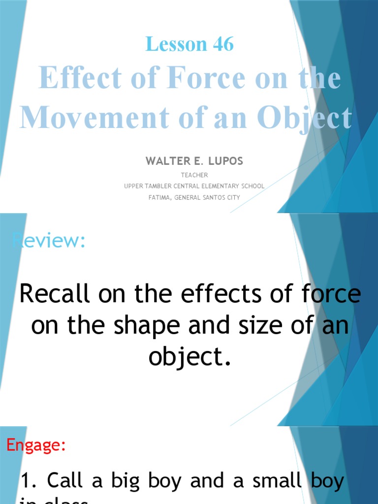 Effects of Force on Object Movement | PDF