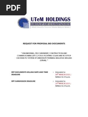 Request for Proposal Bid Documents
