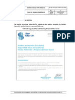 Plan de Manejo Ambiental: Sistema de Gestion Integral