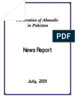 Monthly Newsreport - Ahmadiyya Persecution in Pakistan - July, 2011