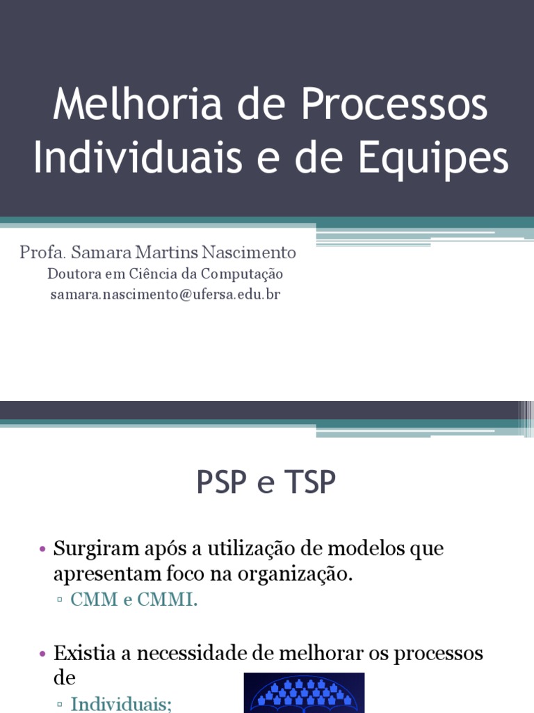 Uni 3 Aula 9 PSP E TSP PDF Gest o De Tecnologia Da Informa o 