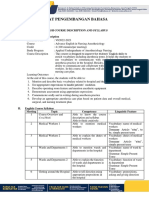 Syllabus of Advance English in Nursing Anesthesiology (4 SKS)