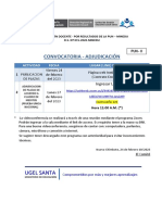 Convocatoria Adjudicación - PUN-II