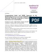 2019-ELHASSAN-Computational Study and QPSR Approach On The Relationship Between Corrosion Inhibition and Molecular Electronic Properties PDF