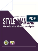 VSU-OGS Style Manual For Graduate Manuscripts PDF