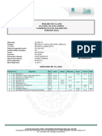 Horario de clases Beatriz Beltrán