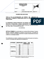 Sucre Corozal Acuerdo No 025 de 2020