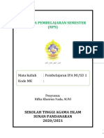 RPS Pembeljaran Ipa 1 Mi Staispa