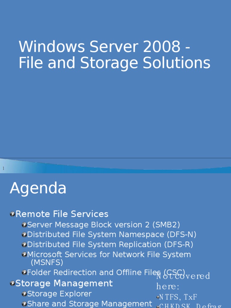 Windows Server 2008 File and Storage Solutions PDF Microsoft Windows File System