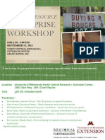 2011 UMN Extension Natural Resource Enterprises Workshop Flyer