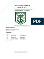 Investigación Productiva Ii Segundo Año