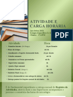 Atividade E Carga Horária: Ano Letivo 2021 Estágio Específico I e II em Psicologia Clínica - CLIPSI