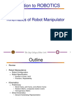 Introduction To ROBOTICS: Kinematics of Robot Manipulator