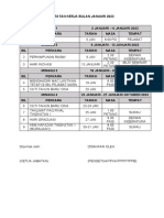 Catatan Kerja Mingguan