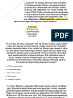 A.Tb Paru B.Pnemonia C.bronkiektasis D.bronkitis E.Copd