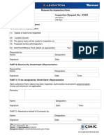 I2114-OPR-ITP-FM-001A Inspection Request Form