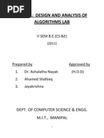 Daa Lab Manual