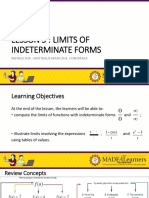 Lesson 5 - Limit of Indeterminate Forms PDF