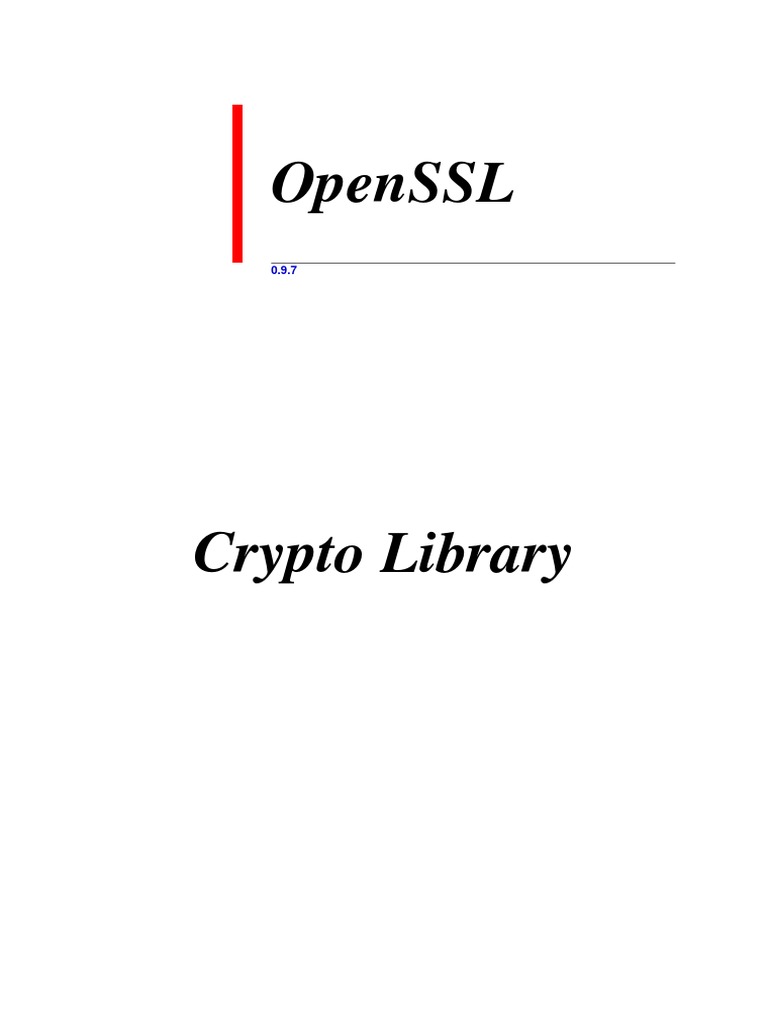 OpenSSL 0.9.7 Crypto Library Overview | PDF | Cryptography | Public Key ...