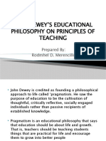 John Dewey's Educational Philosophy On Principles of Teaching