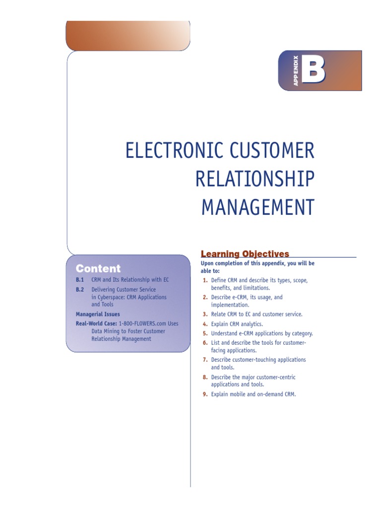 Turban eCRM | PDF | Customer Relationship Management | Analytics