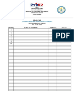 Dagupan City National High School Grade 12 ABM 2nd Grading Period Rankings