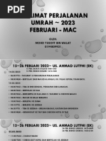 TAKLIMAT PERJALANAN feb 2023-terkini
