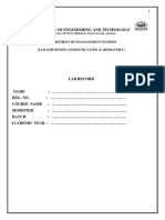 Communication Skills Lab Manual - Ba4112 PDF